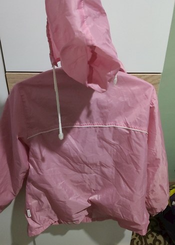 Pembe Fermuarlı Midi Kadın Yağmurluk - Görsel 3