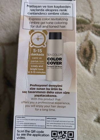 Sea Color Ombre Saç Boyası Toner 9.1A Küllü Sarı - Görsel 4
