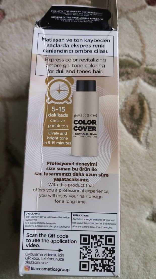 Sea Color Ombre Saç Boyası Toner 9.1A Küllü Sarı - Görsel 4