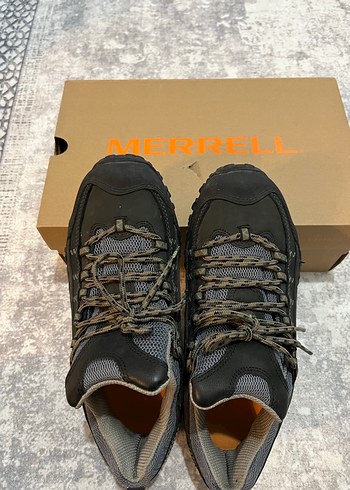 41.5numara Merrell Gri Kahverengi Bağcıklı Erkek Outdoor Ayakkab - Görsel 4