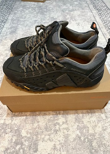 41.5numara Merrell Gri Kahverengi Bağcıklı Erkek Outdoor Ayakkab - Görsel 2