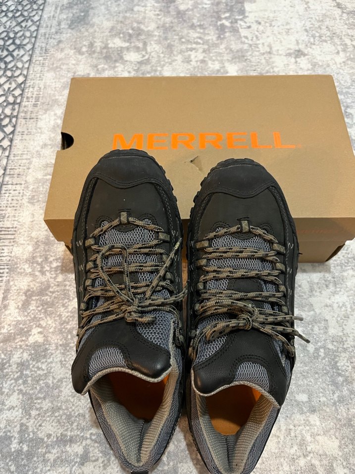 41.5numara Merrell Gri Kahverengi Bağcıklı Erkek Outdoor Ayakkab - Görsel 4