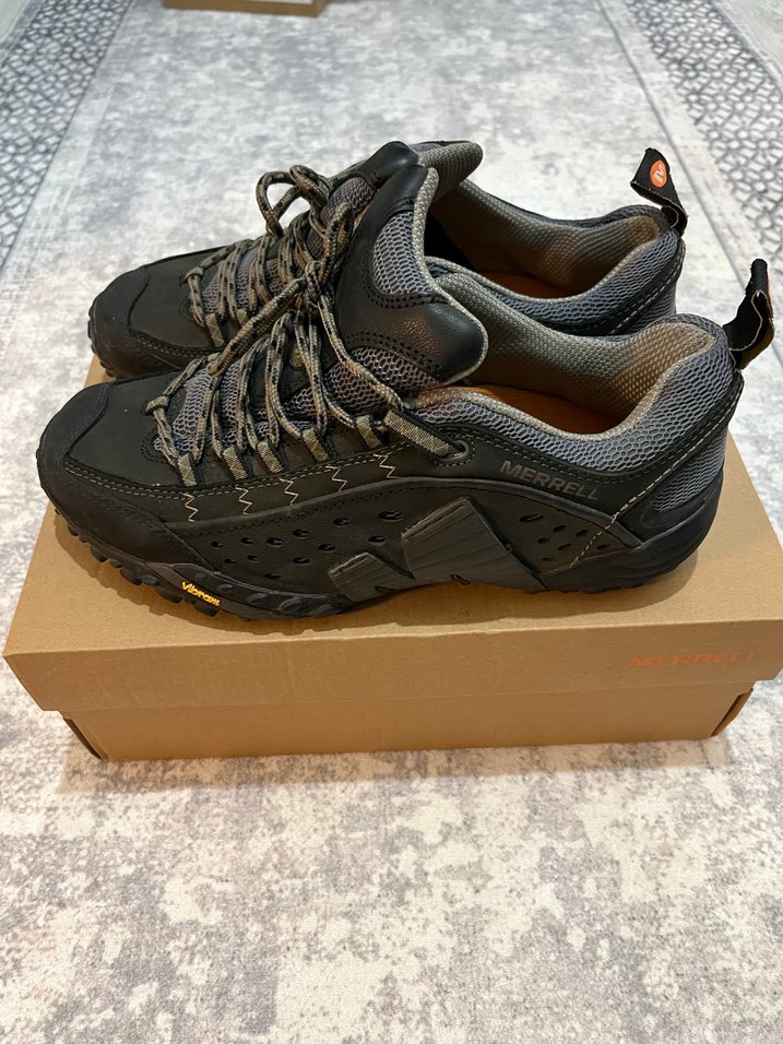 41.5numara Merrell Gri Kahverengi Bağcıklı Erkek Outdoor Ayakkab - Görsel 2
