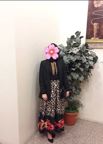 Gönül Kolat Leopar Desenli Uzun Etek - Görsel 2