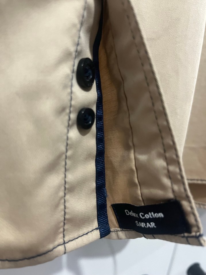 Bej Regular Fit Uzun Kollu Erkek Gömlek - Görsel 3