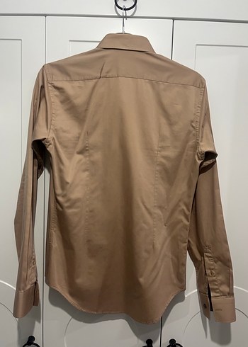 Bej Düğmeli Erkek Gömlek - Görsel 4