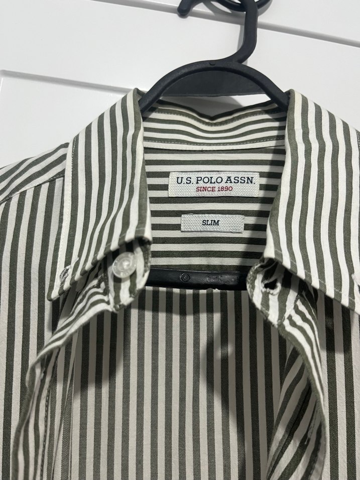 Bej Çizgili Erkek Gömlek - Görsel 2