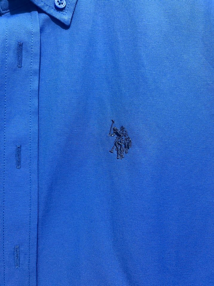 İndigo Düğmeli Uzun Kollu Erkek Gömlek - Görsel 4