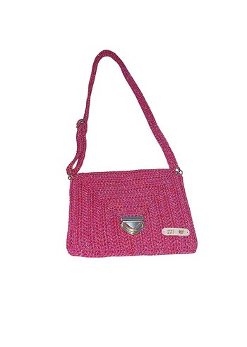 Pembe El Örgüsü Kadın Çanta - Görsel 3