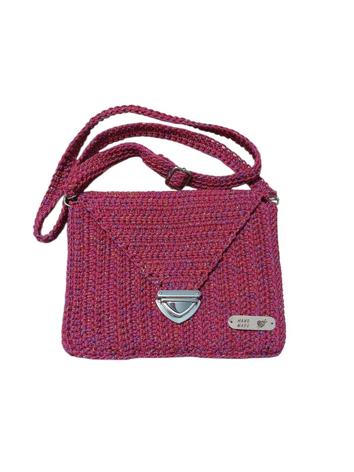 Pembe El Örgüsü Kadın Çanta - Görsel 2