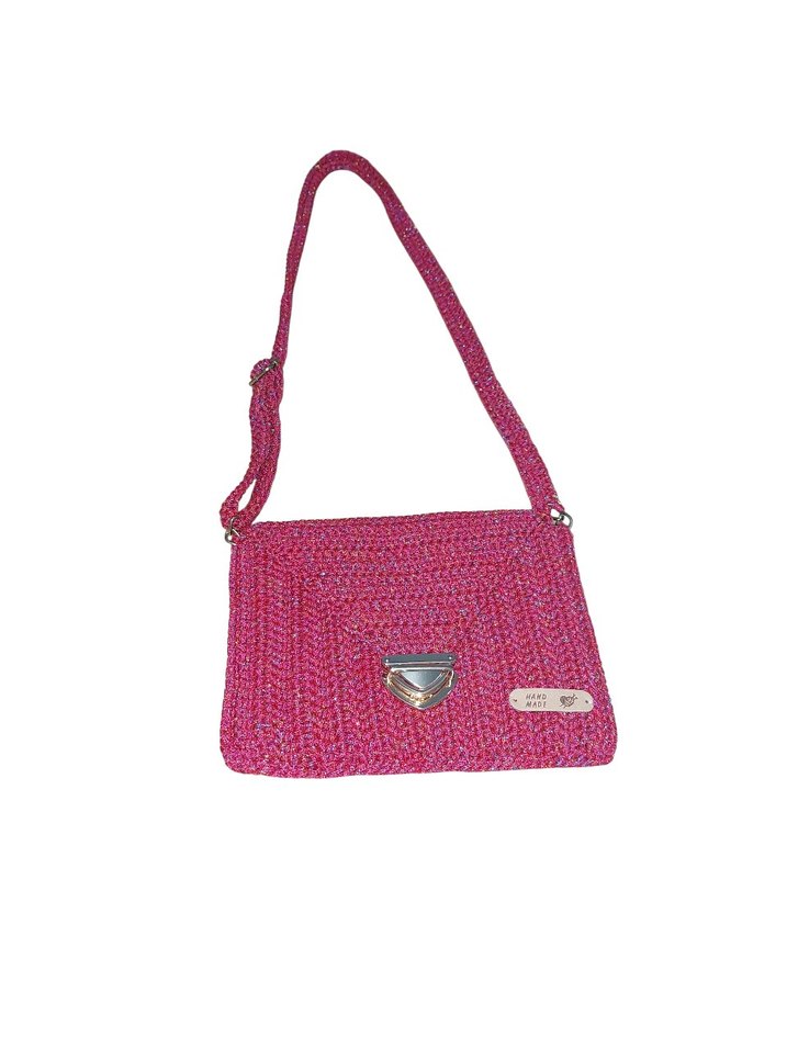 Pembe El Örgüsü Kadın Çanta - Görsel 3