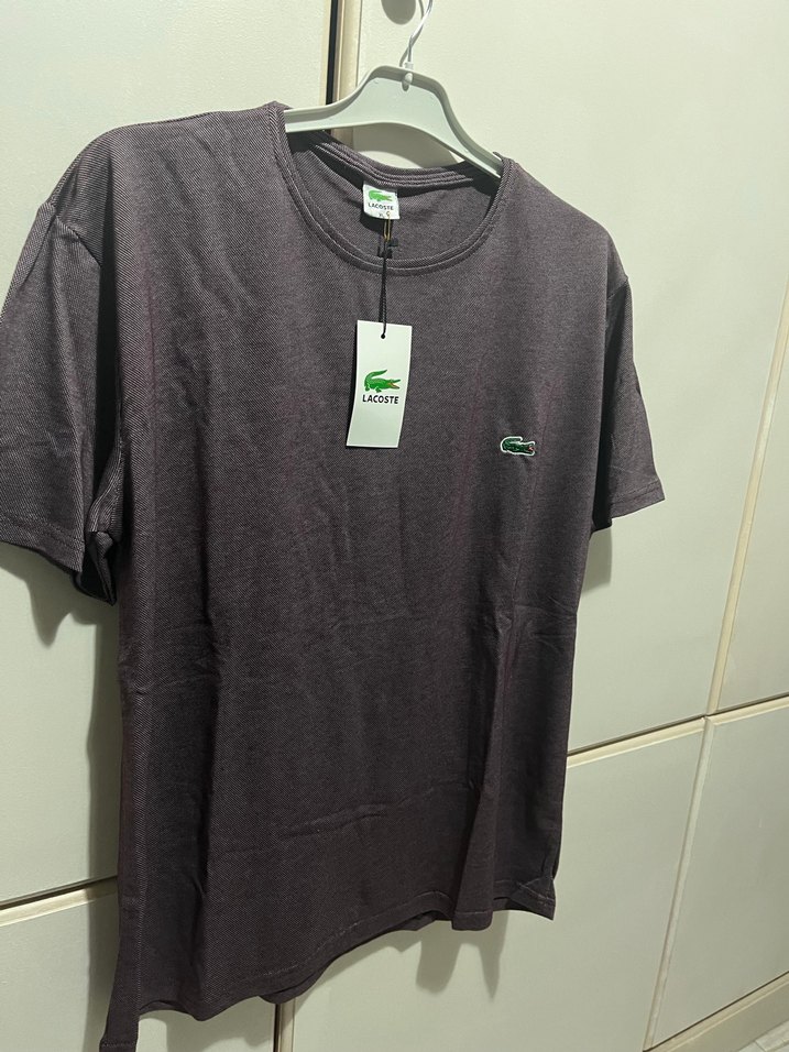 Bordo renkte   Erkek Tişört Loose Fit - Görsel 4