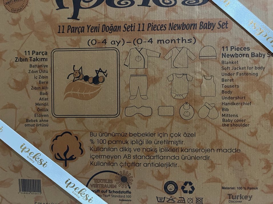 Nakışlı Pamuk Bebek Uyku Seti - Görsel 3