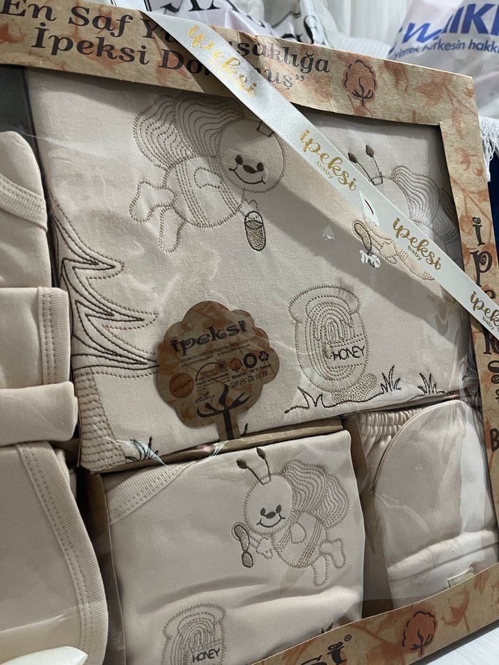 Nakışlı Pamuk Bebek Uyku Seti - Görsel 2