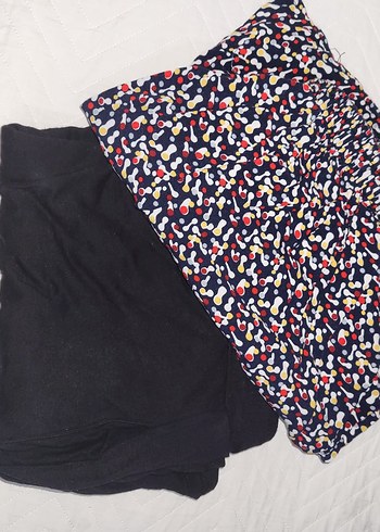 2 Adet Pamuklu, Elastik Bel, Bol Kesim Etek - Görsel 2