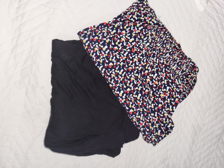 2 Adet Pamuklu, Elastik Bel, Bol Kesim Etek - Görsel 2