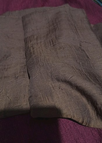 koyu kahverengi şal - Görsel 2