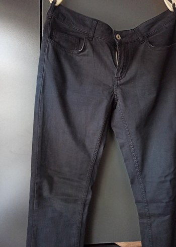 Siyah Kadın Denim Pantolon Regular Fit - Görsel 2