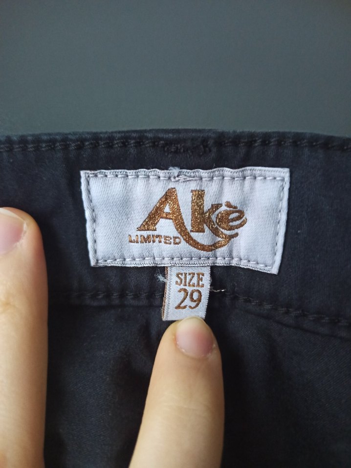 Siyah Kadın Denim Pantolon Regular Fit - Görsel 3