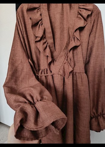 Kadın Kahverengi mevsimlik Tunik - Görsel 2