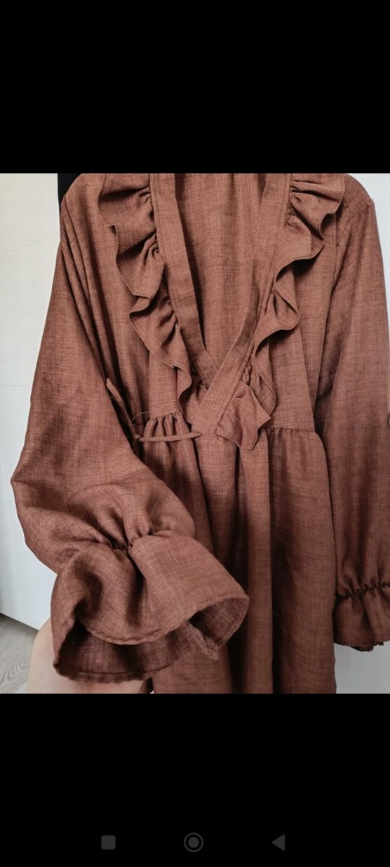 Kadın Kahverengi mevsimlik Tunik - Görsel 2