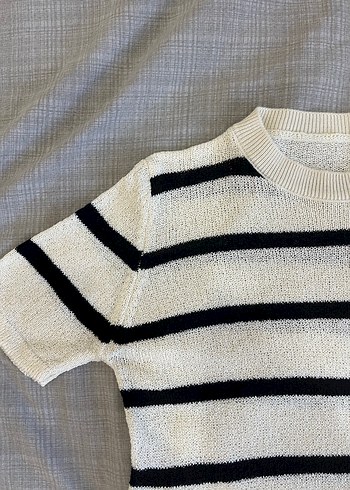 Çizgili Kazak Tshirt - Görsel 2