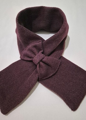 Bordo Kadın Örgü Şal,Fular - Görsel 3