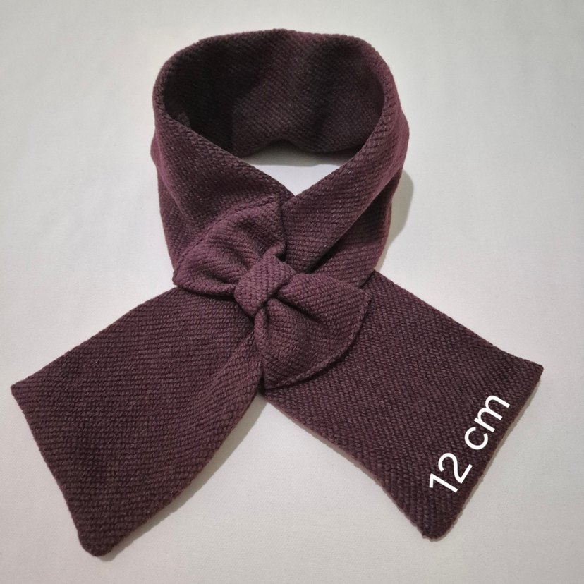 Bordo Kadın Örgü Şal,Fular - Görsel 2