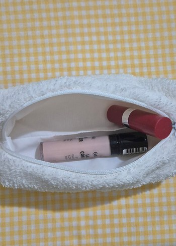 Beyaz Kadın Makyaj Çantası - Görsel 2