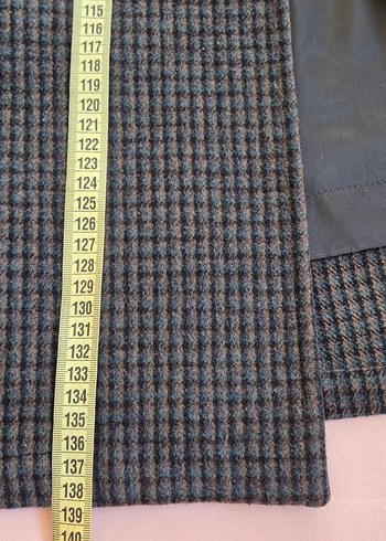 Düğmeli Gri-Yeşil Kadın Uzun Manto. - Görsel 4