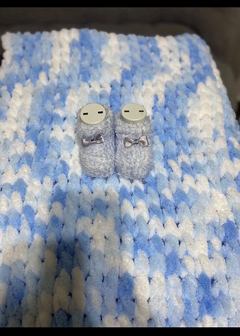 Çocuklar için pastel renkli örgü battaniye - Görsel 3