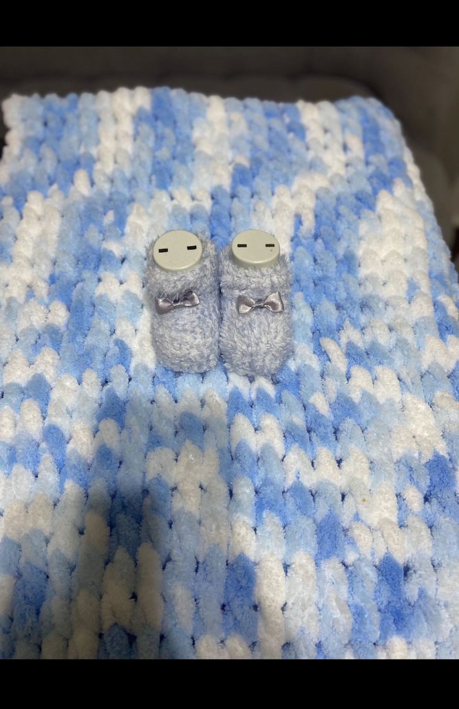 Çocuklar için pastel renkli örgü battaniye - Görsel 3