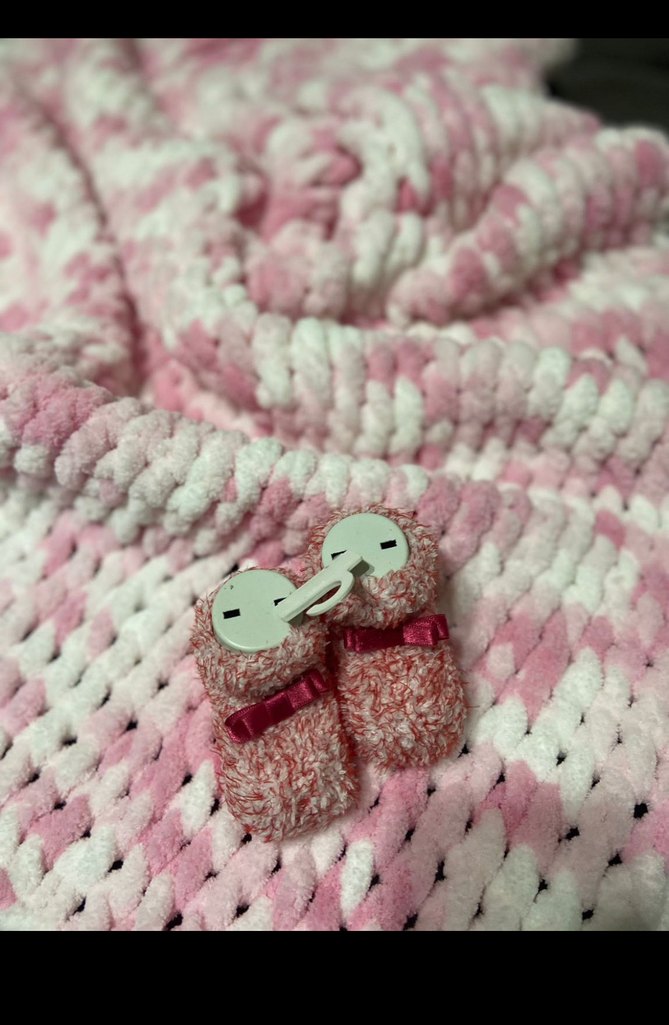 Çocuklar için pastel renkli örgü battaniye - Görsel 2