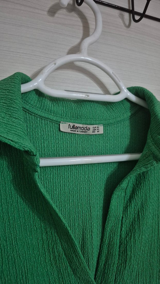 Kızlar için Yeşil Kısa Kollu Polo Tişört - Görsel 2