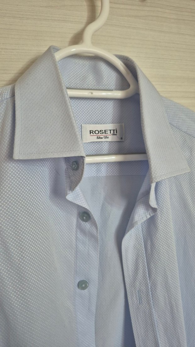 Mavi Erkek Keten Gömlek, Slim Fit, Uzun Kollu - Görsel 2