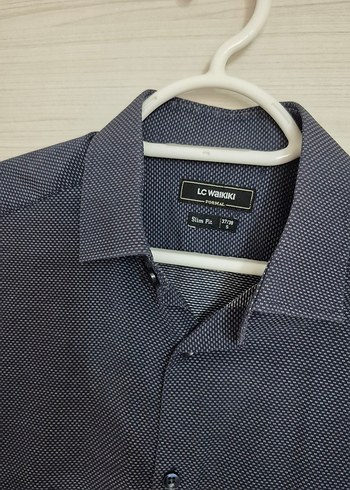 lacivert düğmeli Erkek Gömlek - Görsel 2