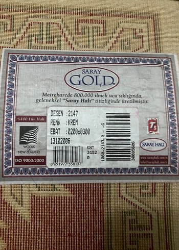 %100 yün Saray Halı - Görsel 4