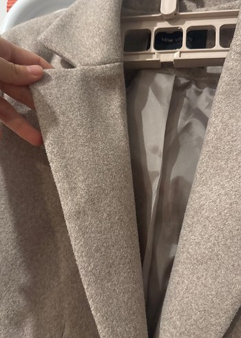 Bej Kadın Midi Yün Kaban - Görsel 4