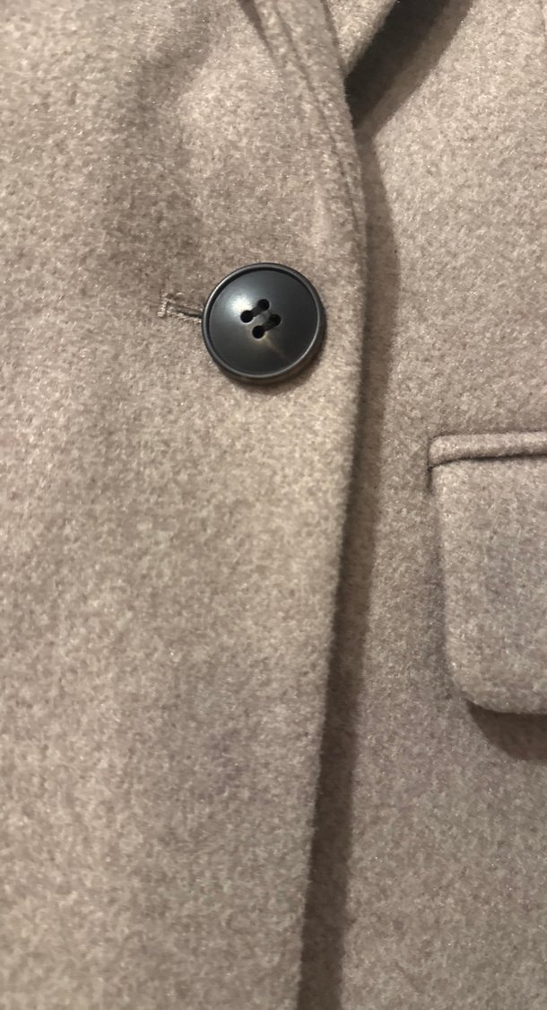 Bej Kadın Midi Yün Kaban - Görsel 2