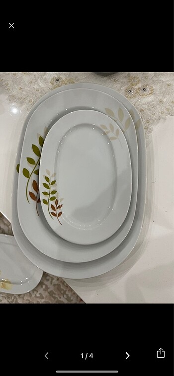 3 lü kayık tabak set