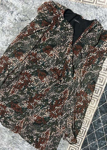 Leopar Desenli  elbise - Görsel 2