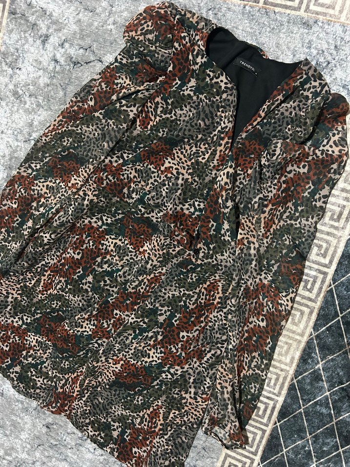 Leopar Desenli  elbise - Görsel 2