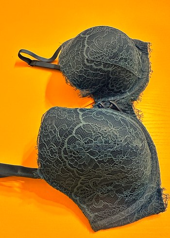 Mavi Dantel Detaylı Grunge Sütyen - Görsel 3