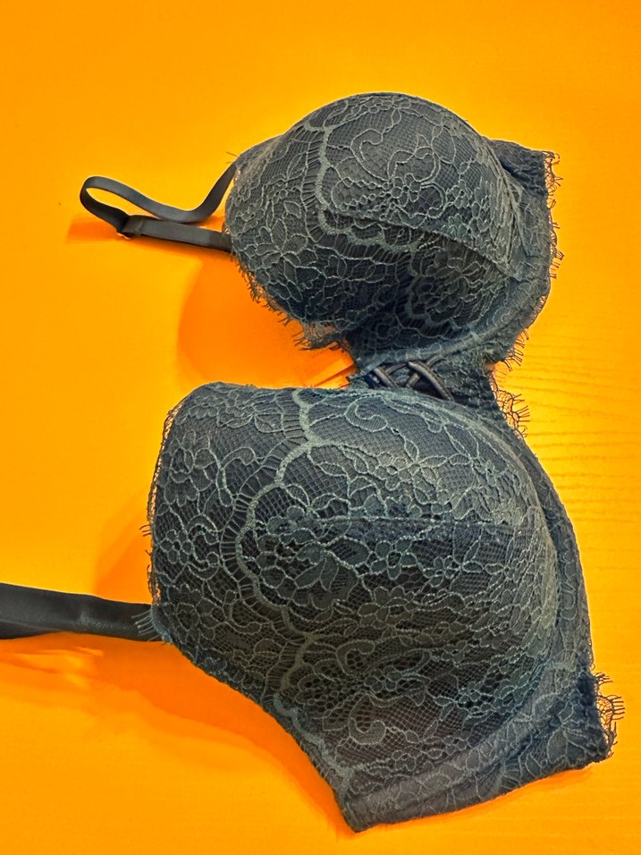 Mavi Dantel Detaylı Grunge Sütyen - Görsel 3