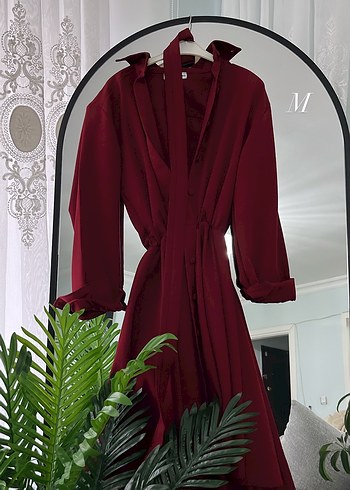 Bordo Kadın Salaş Elbise - Görsel 2