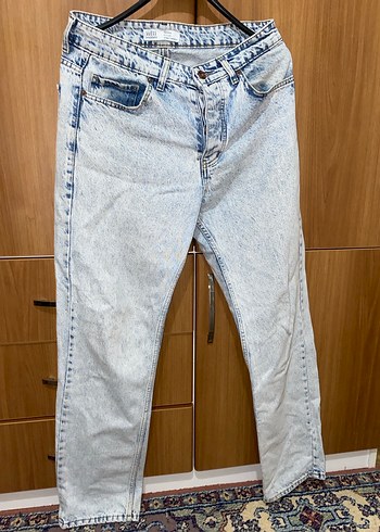 Erkek Buz Mavisi Baggy Pantolon - Görsel 2