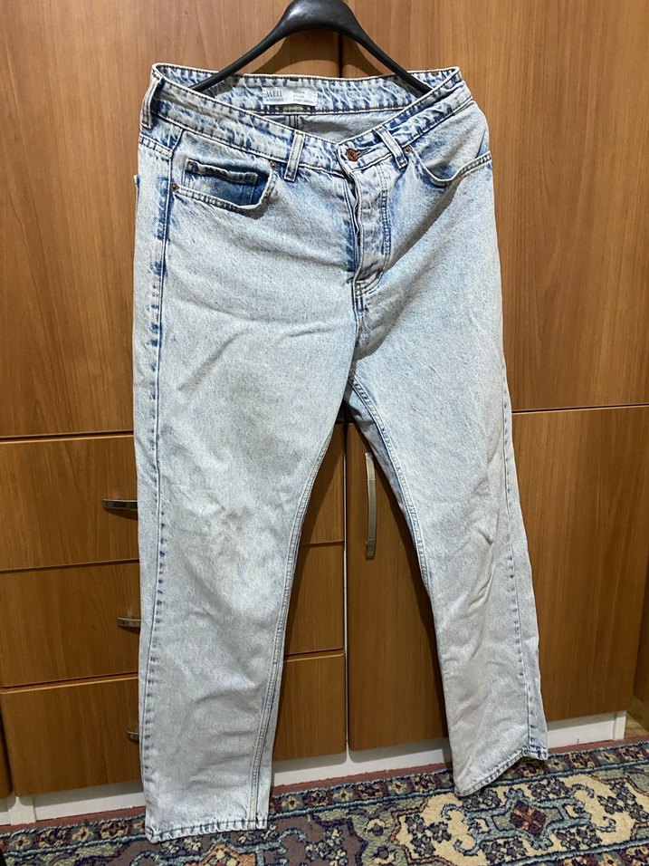 Erkek Buz Mavisi Baggy Pantolon - Görsel 3