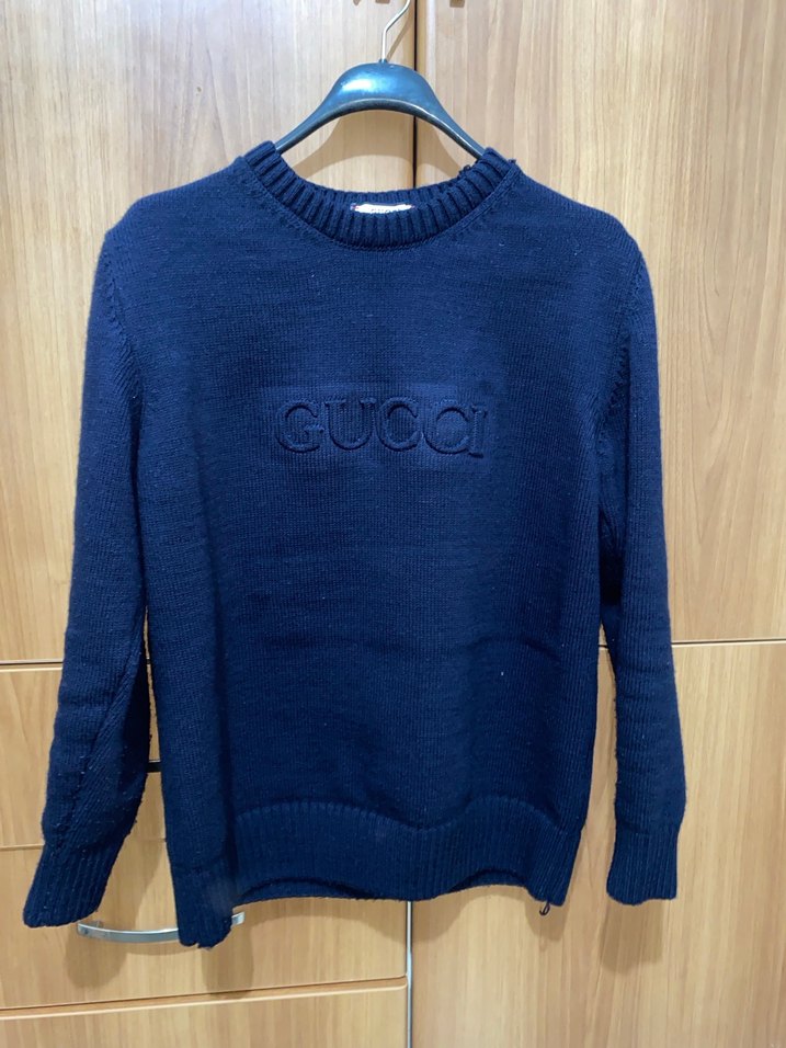 Lacivert Örgü Erkek Kazak - Rahat Kesim - Görsel 3