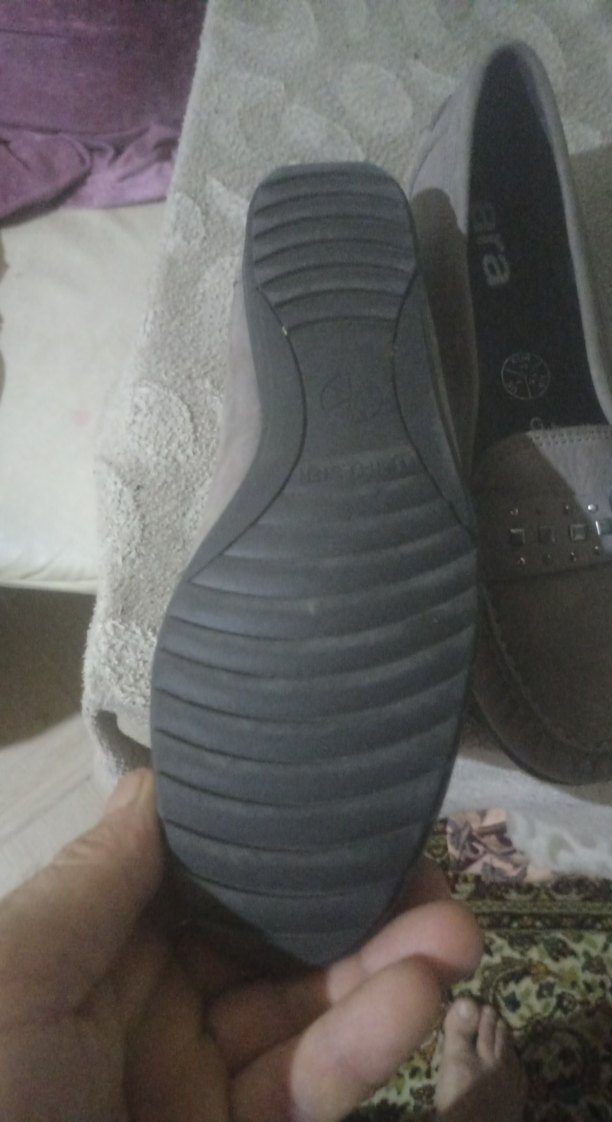 Gri Süet Tokalı Dolgu Topuklu Kadın Babet - Görsel 3