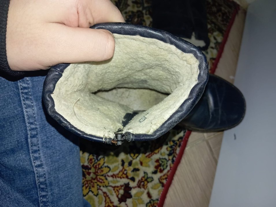 Mavi Deri Kadın Dolgu Topuklu Bot - Görsel 3